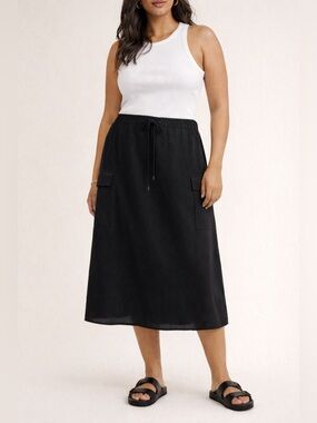 WILFRED CARGO MIDI SKIRT